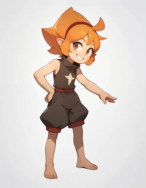 score_9, score_8_up, score_7_up,((best quality)), absurdres,((full body)),elelypxl,barefoot, orange hair, brown eyes,pointy ears...