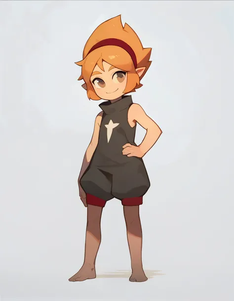 score_9, score_8_up, score_7_up,((best quality)), absurdres,((full body)),elelypxl,barefoot, orange hair, brown eyes,pointy ears...