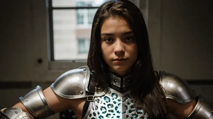 14 year old girl in jaguar armor