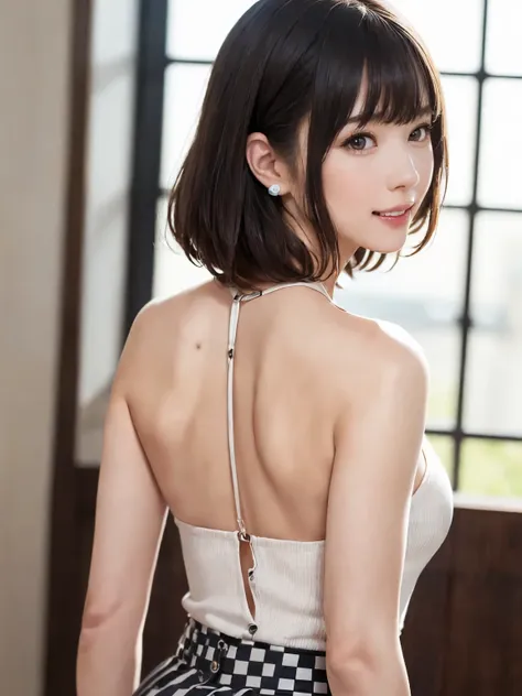 (from the back:1.4、tabletop:1.4、highest quality:1.4、best image quality:1.4、cute beautiful adult woman, beautiful symmetrical fac...