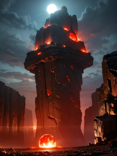 cybernetic earth with a red light inside, mechanized earth crust, the earth sprouts lava, earths red mantle is visible, hollow earth, vtm, canyons and ridges all across earth, no man