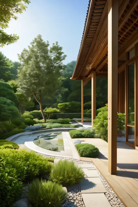 The garden and wall are planted with pine trees, pine trees, peach trees, and apricot trees. There are many types of shrubs to choose from for inclusion in Japanese garden design such as sycamore, laurel, apricot, sanh, and sapphire. Domestic plants are ma...