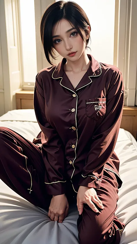 highest quality, masterpiece, Ultra-high resolution, 8k, born, (Photorealistic:1.4), Physically Based Rendering, Depth of written boundary, Looking at the audience, thin, (Sitting:1.1), In the bedroom, Beautiful face in every detail, 1 girl, cute, young, R...