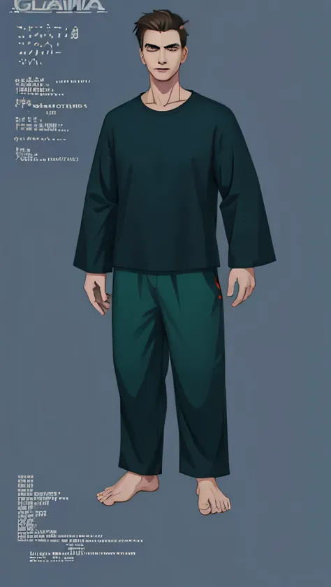 pyjama trousers, character design, concept art, game art, game character,