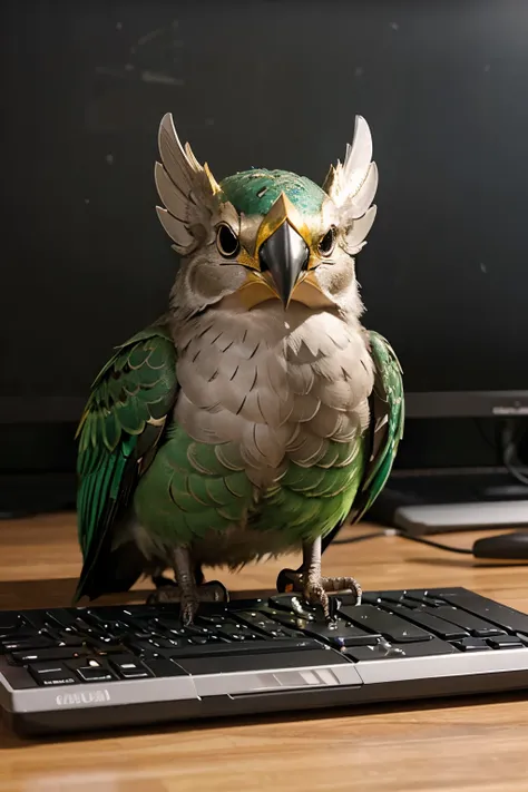 GARUDA BIRD HOLDING A COMPUTER CHIP