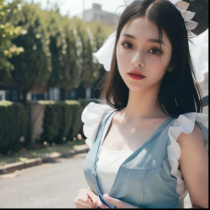 （8K，RAW photos，best quality，masterpiece：1.2））35 mm，Ultra-high detail，Professional lighting，best quality，Ultra-high resolution，Visually stunning，（1 girl：1.1），（Clothing and headdress），Real human skin，（Perfect body 1.3）Super delicate face outdoor，garden