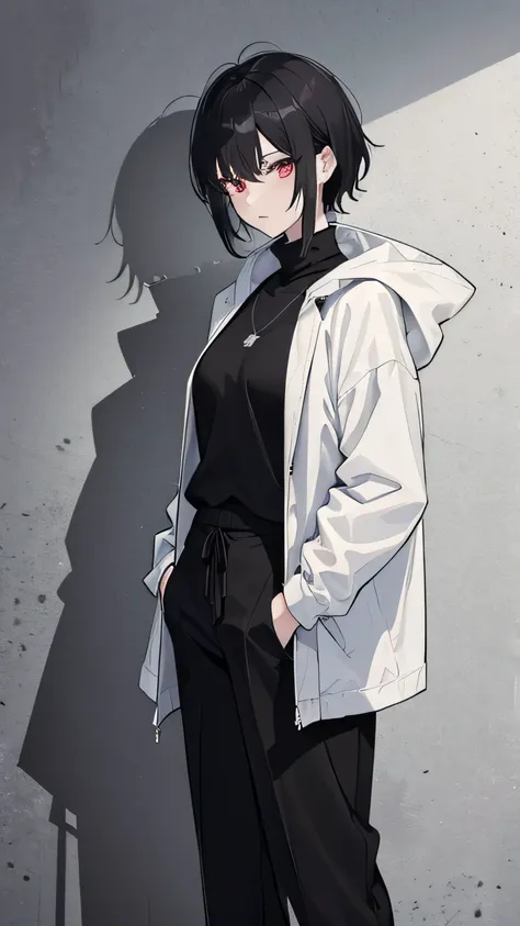 korean woman, jujutsu kaisen, fair-skinned, messy short hair, black hair, sleek eyes, grunge, aesthetic, dark aesthetic, ominous...