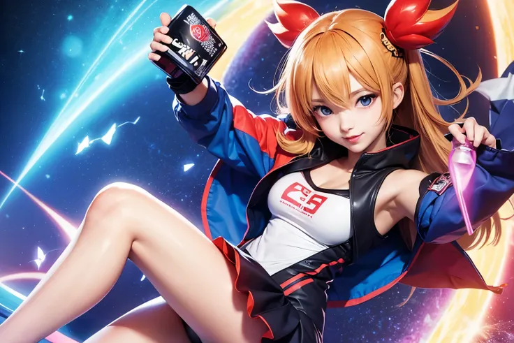 anime girls holding energy drinks