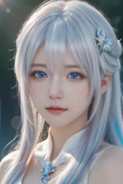 ((best quality)), ((masterpiece)), Snow mountain,((ultra-detailed)), extremely detailed CG, (illustration), blizzard, ((detailed light)), (an extremely delicate and beautiful), 1girl, solo, ((cowboy shot)), ((cute face)),(beautiful detailed eyes), red eyes...