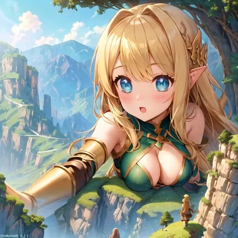 giantses and miniature woman