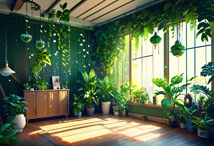 woman in culture capsule, room full of houseplants, best quality, 4k, 8k, highres, masterpiece:1.2, ultra-detailed, realistic, photorealistic, photo-realistic:1.37, HDR, UHD, studio lighting, ultra-fine painting, sharp focus, physically-based rendering, e...