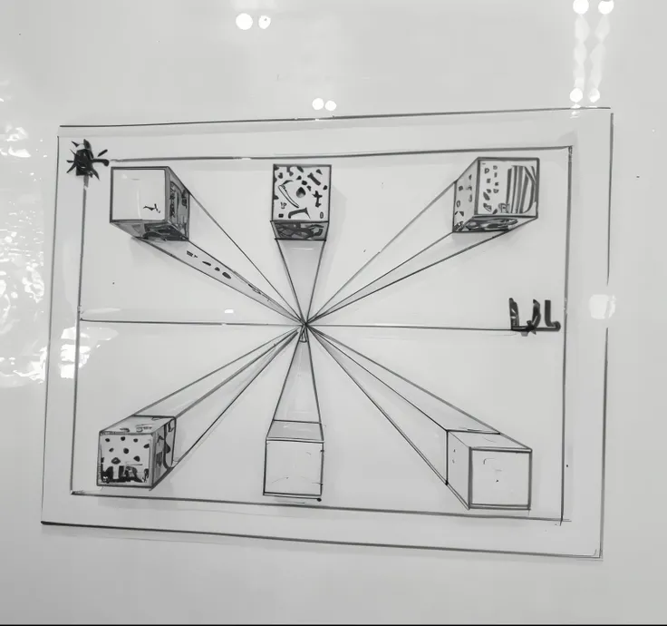 Color this image in grayscale considering the point of light in the upper right corner