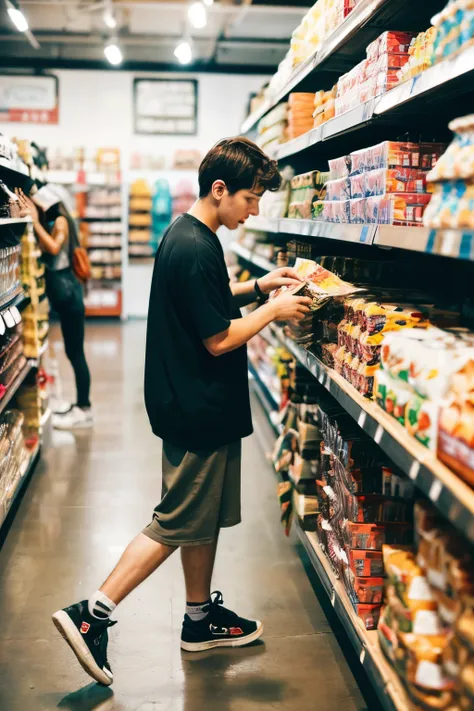 A young white man in his twenties reporting extreme poverty stealing from a store