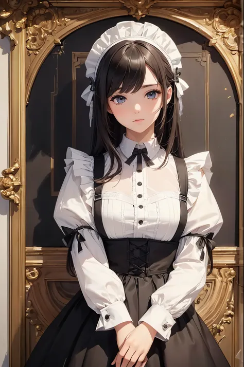 (masterpiece:1.4), (highest quality:1.4), very detailed, complicated, super detailed, (perfect face), one girl,maid clothes:0.1、...