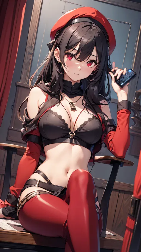 Highest quality、Highest quality、Masterpiece、girl((Metal body,Age 25、as soon as、Highest Bust、Medium Bust、Wide open chest、Red glowing eyes、Black Ear、Red Mesh、Disheveled Hair、Loincloth、thin、The best valley、Open chest、Luminous Wristbands、hair ornaments、Full bo...