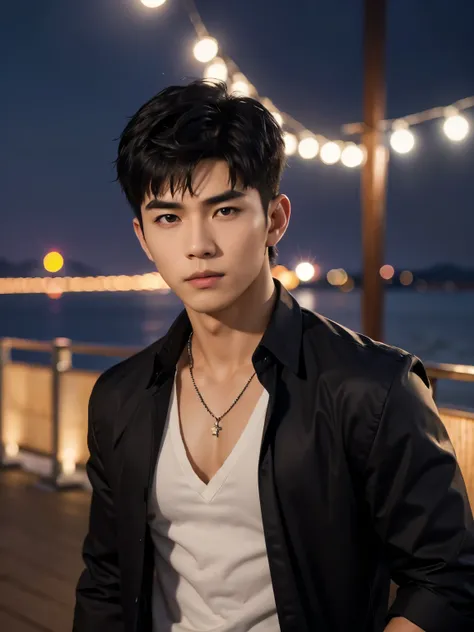 (photorealistic, masterpiece, 8K, HD, portrait, closing up on face, intricate details, soft lighting, absurdres), a handsome young vietnamese man, soldier, 25 years old, strong, brave, determined, confident, manly, intimidating, mischievous, hot, attractiv...
