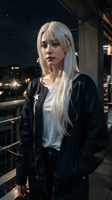 White hair, star fall