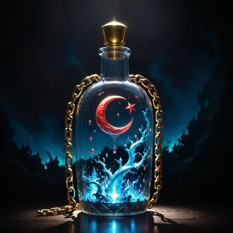 (in style of Ashley Wood:1.3),(in style of Nick Veasey:0.7),
conceptual design of the transparent glass human heart (organ),world of warcraft magic potion bottle concept design,golden potion glass bottle,water in a bottle,bubbles in water,(potion potion:1....