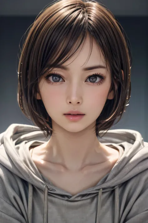 (NSFW:-1.5), (masterpiece:1.3), (8k, photorealistic, RAW photo, best quality: 1.4), 
cinematic lighting, 
(1girl), beautiful face, (realistic face), 
beautiful hairstyle, (short hair :1.5),
realistic eyes, beautiful detailed eyes, 
(realistic skin), beauti...