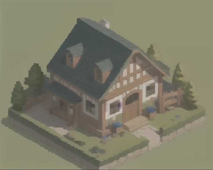 Pixel,Pixel art,Pixelart,Crispy,Phases, best quality, A top-down masterpiece, Role playing game maker, fantasy, Dynamic, (Practical,from above, Soft colors, super detailed , high resolution :1.3), Leaves, detailed, Blue shade, mix, house, Grass, Trees,...