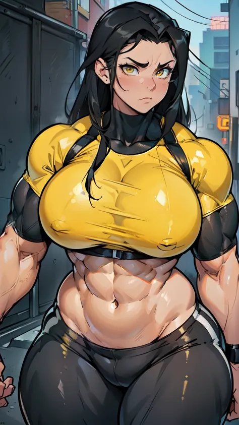 ((((muscular girl massive breasts)))) sad pale skin black hair yellow eyes bodybuilder thick thick thick thick thick thick thick thick thick thick thick thick thick thick thick thick thick thick thick thick skintight