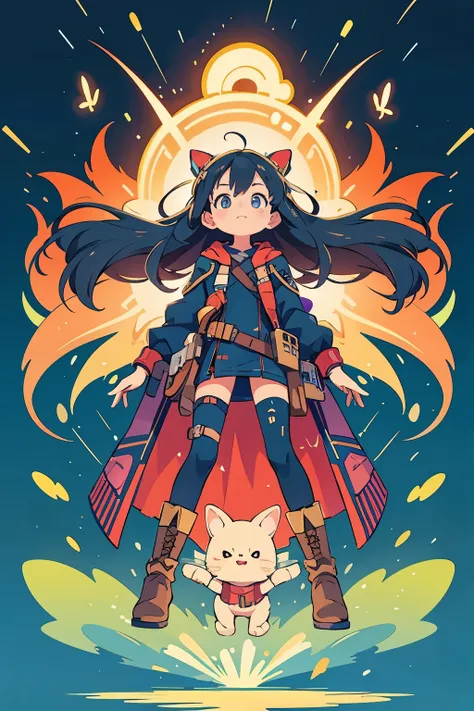 Utilizing an AI capable of generating anime-style images, Im seeking an illustration of a girl with an engineering motif to prominently feature on the homepage of my favicon confirmation site. The girl should exude intelligence and creativity, dressed in a...