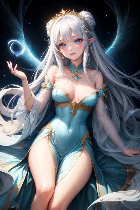 In the realm of enchanting fantasies, lies the ethereal beauty of Tingting Yuli, a girl with silver-white hair that gently curls, radiating a brilliance under soft moonlight, as if she is the shiniest celestial entity under a starlit night. Her eyes hold a...