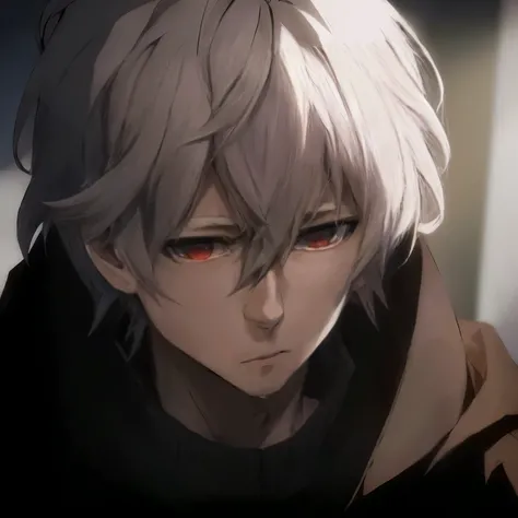 anime, a man with white hair and a black jacket looks at the camera, nagito komaeda, hajime yatate, male anime character, key anime visuals, from girls frontline, todays featured anime still, young anime man, nagito komaeda from danganronpa, kaworu nagisa,...