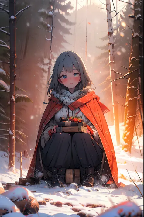 6 flowers, rikka takarada, Black Hair, blue eyes, Long Hair, orange Scrunchie, Scrunchie, wrist Scrunchie,smile,blush,White Breath,
Open your mouth,snow,Ground bonfire, Outdoor, boots, snowing, From the side, wood, suitcase, Cape, Blurred, Increase your me...