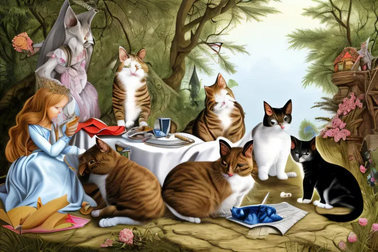 5 cats, fairy tale, Fairytale, Mystery