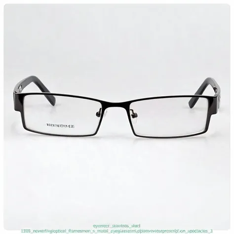 glasses with a black frame and clear lens on a white surface, glasses frames, glasses without frames, eye glasses, eyeglasses, small rectangular glasses, glasses glasses, thick rim glasses, with black eyeglasses, thick rimmed glasses, half-frame square gla...