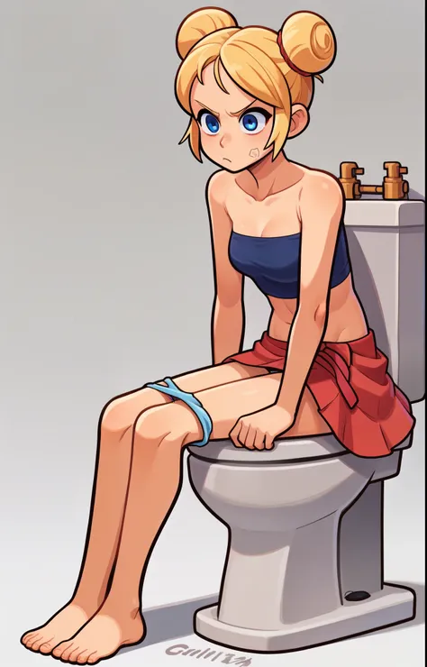 Score_9, score_8_up, score_7_up , score_anime,character holding a large , (climbs out of the cockpit of a fighter),(absolutely white background), 3 d model, a character portrait, primitivism 1girl, bare shoulders, barefoot, blonde hair, blue eyes, full bod...
