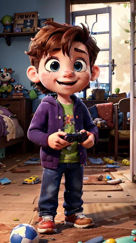 Child，Playing games，cartoon，（Best quality）