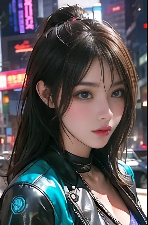 1 Girl、beautiful girl、Sexy cyberpunk costumes、