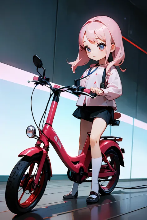 Photorealistic、Chibi Girl Doll（A presentation on the appeal of electric-assisted bicycles）