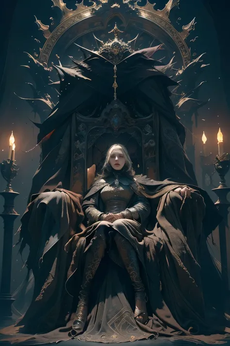 ((best quality)), ((masterpiece)), (detailed), an empty throne fit for a goddess, Bloodborne inspired, detailed and intricate steampunk and detailed gothic, Very dramatic and cinematic lighting, cosmic horror, grim dark

