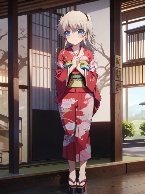 NSFW,1 girl,nao tomori,(High-quality kimono:1.5),Streaks,Spread your legs,(Perfect hands),(Perfect Anatomy),(masterpiece),(highest quality),Embarrassed,blush,Shrine at night,Festivals