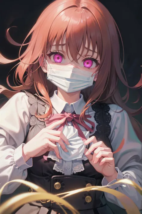 (Tabletop:1.0), (highest quality:1.4), (High resolution:1.2),(Latex lace mouth mask:1.3), Open your mouth,  Sharp contours,  boyish, highest quality, masterpiece,Glasses,Voice of the Heart,Breast milk,yandere,nsfw