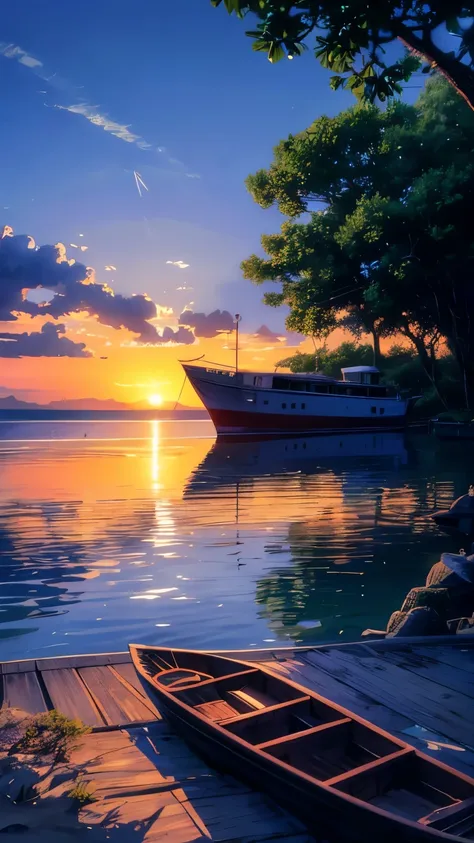 there is a boat on the beach near the water, a ship on a deserted island, low, travel, inspiring, serene environment, phot, smal...