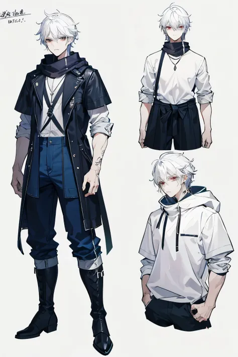 /I Character Design, Stunning Masterpiece -- Relax, Niji, S2 --

The concept art presents a captivating male video game character, a monster teenager with a unique design, characterized by his white hair and chilling pale skin. The intricately detailed cha...