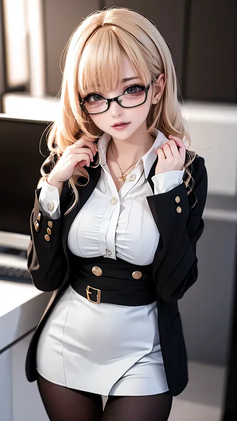 1woman,random office lady fashion,(thin type),(large breasts),(random sexy pose),(random hairstyle),(highest image quality,(8k),...