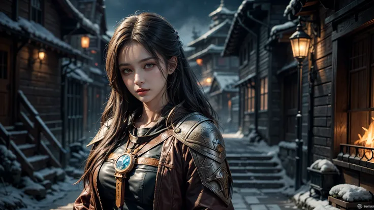 Close-up of female mage, Girl in robes, 2. 5D CGI anime fantasy artwork, Large Breasts,Epic fantasy digital art style, detailed Digital 2D fantasy art, Digital 2D fantasy art, Gorgeous female mage,Look at the camera,(glowing magic:1.7) Role Playing Game Ch...