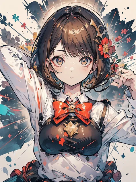 (1 garota: 1.3), (menino anime: 1.3), (juntos: 1.3), (olhos grandes: 1.2), arte inicial anime Lolita, garota anime loira com cabelo comprido, (brunette menino anime with short hair: 1.5), arte cg de anime suave, 8k animation art wallpaper, papel de parede ...