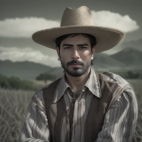 {
"prompt": "a 38 year old man, con barba y lentes de sol, appears as the protagonist in a scene from a regional mexican music v...