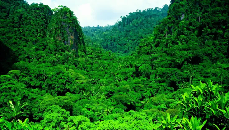 paysage de jungle paradisiaque