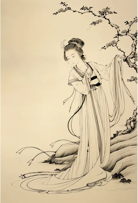 国画白描人物风格XL