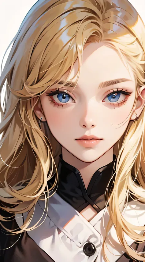 painting of a woman with blond hair, stunning anime face portrait, beautiful drawing of the characters, beautiful anime portrait...