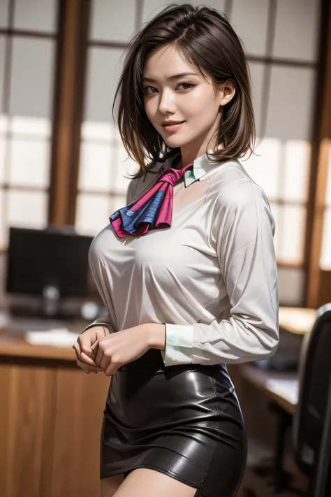 (masterpiece:1.2, highest quality), (Realistic, photoRealistic:1.4), (Natural Side Lighting, Cinema Lighting), 
Looking at the audience, 1 female, (alone), (Big Breasts), Japanese, Perfect Face, Perfect body, Shiny skin, 
((Medium Hair:1.4, Light brown hai...