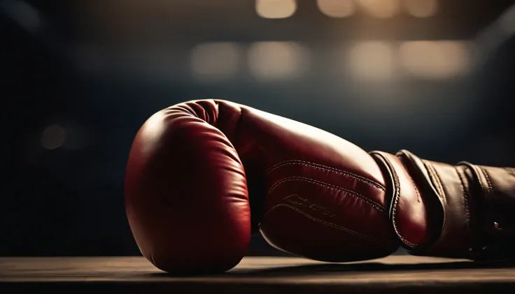 an empty boxing glove, isolated