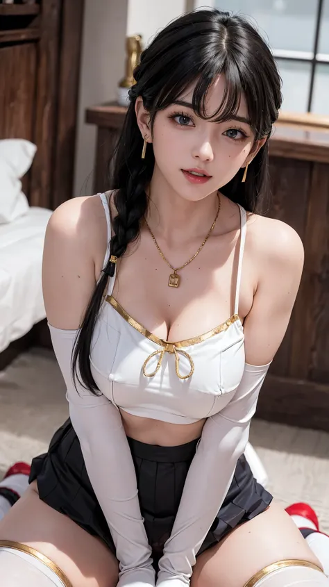 Black hair,(long hair),Black eyes, (Glowing eyes),(White stockings:1.2),,,Fun,Fascinating facial expression,Aheiyan,charming,blush,Shy,surprise,panic,shy,Shame,disgust,dislike,(Medium chest),quilt玩坏,quilt,wink at someone,Ah Hey Yan,Comfortable,Call,Open yo...